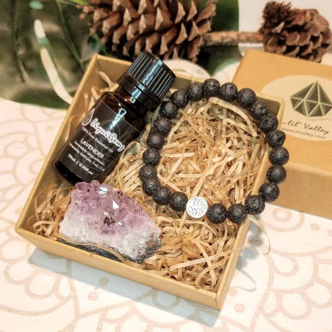 Lava Stone Diffuser Bracelet Calming Gift Pack