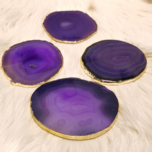 Agate Slice Coaster - Purple